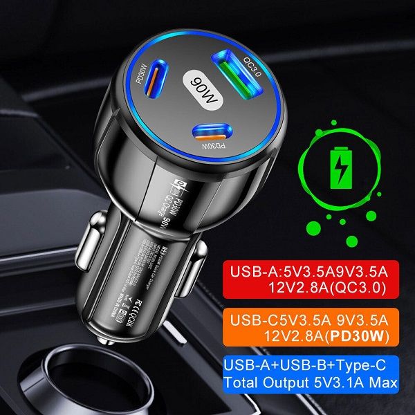 90W%20Car%20Charger%203%20Port%20PD%20Fast%20Charging%20-%20Image%203
