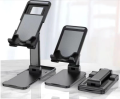 Cell Phone Stand, Phone Stand, Mobile Stand, Tablet Stand, Bed Stand, Video call Stand, iPad Stand, Portable Desktop Stand Adjustable Height and Angle Phone Holder for Desk with Smartphone(Black). 