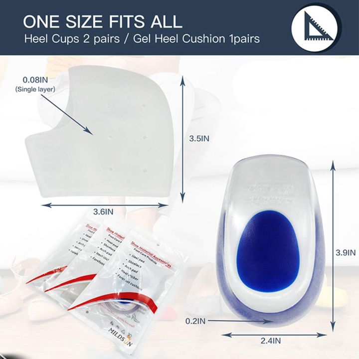 6Pairs%20Heel%20Cups,Plantar%20Fasciitis%20Inserts%20Pads,Gel%20Heel%20Cushion,%20Silicone%20Heel%20Protectors,Great%20for%20Plantar%20Fasciitis%20-%20Image%205