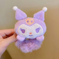 Women Plush Scrunchie Elastic Sanrio Melody Kuromi Hello Kitty Cinnamoroll Hair Ties Ropes Ponytail Holder Headband Accessories Yao Store.