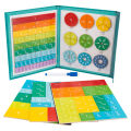 GC Magnetic Fraction Puzzle Teaching Aids Math Fractions Manipulatives Educational Toys Gifts For Boys Girls.