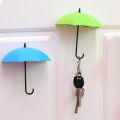 3Pcs Cute Umbrella Wall Hook Key Hanging Bag Brush Holder Decorative Organizer.
