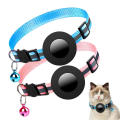Kitten Collar Anti-Lost  and Safety Buckle Adjustable Belt Airtag Pet Collar Reflective Nylon. 