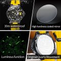 PLAYBOY Fashion Casual Watch for Men Luxury Waterproof Luminous Man Wristwatch High Quality Elegant Sports Quartz Men's Watches. 