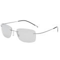 Pilot Rimless Titanium Polarized Sunglasses Men Vintage Ultralight Brand Designer Frameless Grey Photochromic Sun Glasses Women. 