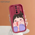 Hontinga for Redmi Note 8 Pro Back Cover Cute Girl Pattern Ladder Soft Camera Protection Rubber Phone Case. 