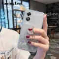 For Realme C33 Case Shiny Ring Glitter Soft Transparent Holder Stand Back Cover with String Casing for Realme C33 Phone Cases Cover Stars Moon Girls. 
