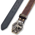 LUCKACE Vintage Design Mens Western Cowboy Belt Handmade Stylish Embossed Belt Good Gift for Husband Father Boyfriend Brothers Wearhouse. 