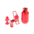 1/12 Dollhouse Gas Tank Fire Extinguisher Fire Hydrant Model Dollhouse Decor SEVICH. 