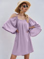 Upscale Need - ladies casual sexy dress with flared sleeves female casual dresses. - Sensible - Must Have - Well Inspired & Crafted. 