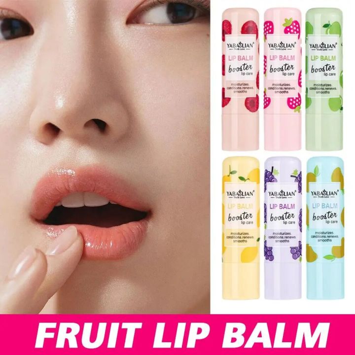 Natural Fruit Lip Balm Long Lasting Moisturizing Nourishes Reduce Anti-drying Lips Line Aging Hydration Care Lip Anti F4I1