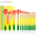 Docolor Makeup Brushes 16pcs Pineapple Makeup Brushes Set Foundation Powder Face Blending Contour Eyeshadow Make Up Brushes Set.