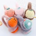 Winter Warm Ear Muffs Cute Cartoon Fruit Girls Fluffy Fold Burger Shape Headphone Earmuffs Soft Cashmere Warmer Earlap. 