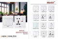 5 Pin-13A  Multi Function Combined Socket with Switch 5Pin Electrical Wall Outlet with Indicator (Merlin). 