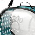 Portable Cat Carried Bag Transport Luggage Purse Tote Handbag Transparent Cat Carrier for Blue S. 