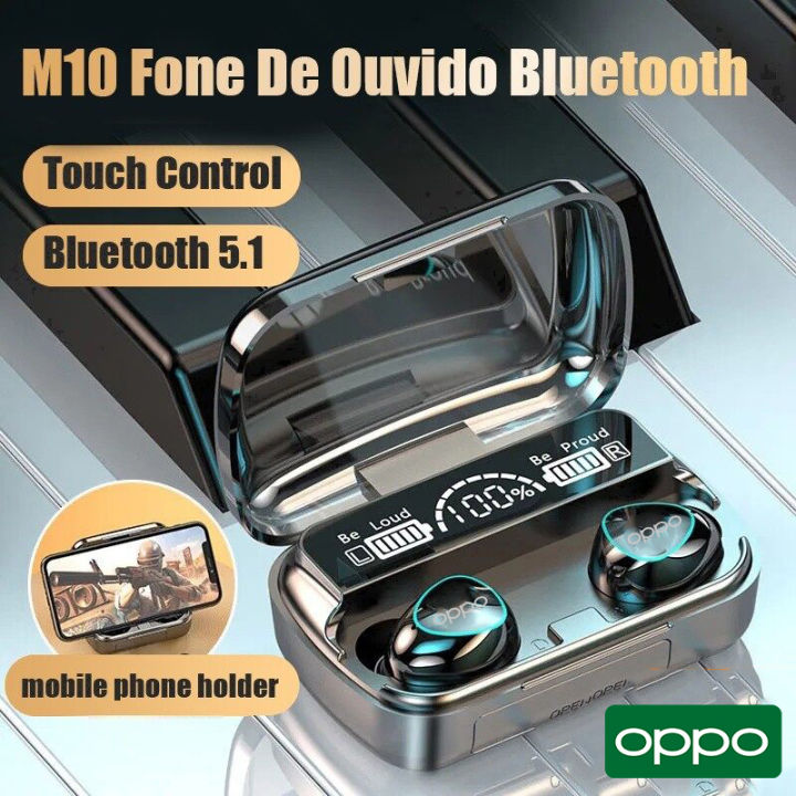 【original-Ready stock+FREE Shipping+COD】OPPO M10 TWS Earphone blueteeth 5.1 Wireless Headphones Noise Reduction Earbuds Headset fone de ouvido F9 M19 M28