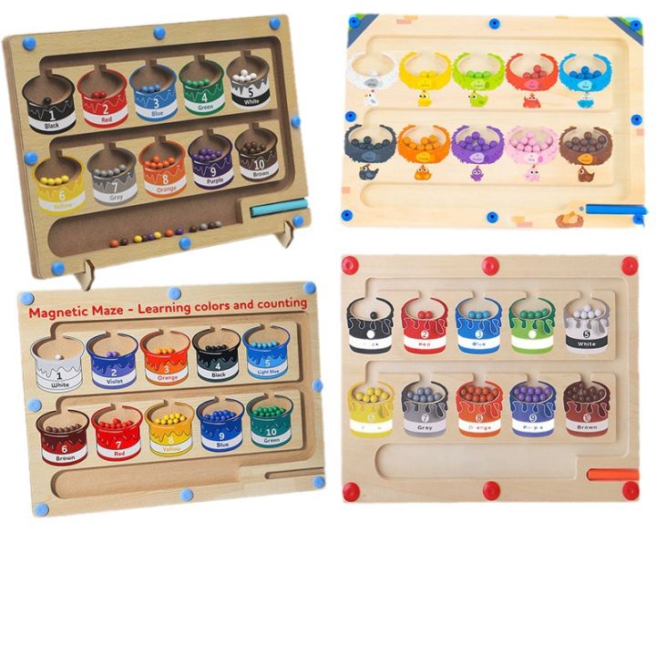 Children's%20Montessori%20Early%20Education%20Wooden%20Maze%20Magnetic%20Pen%20Moving%20Beads%20Color%20Cognitive%20Digital%20Classification%20Counting%20Board%20-%20Image%205