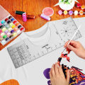 T-Shirt Alignment Ruler Craft Ruler Acrylic T-Shirt Measuring Tool Transparent for Making Fashion Center Design 16*5in. 