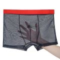 New Seamless Mesh Slips Underwear See Through Underpants Men's Transparent Boxer Underwear Homme Panties Boxer Short. 