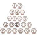 Wooden Table Number Wedding Reception Escort Card Holder Country Party Wedding Decoration Number Block with Stand Base.