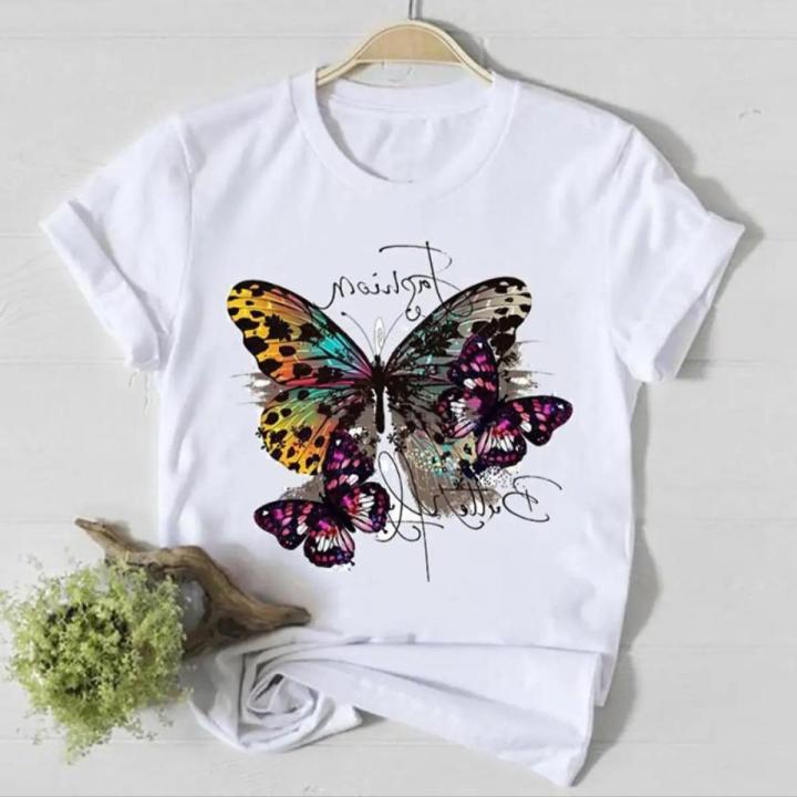 Half Sleeve Chinese Printed Microfibre Tshirts for Women and girls