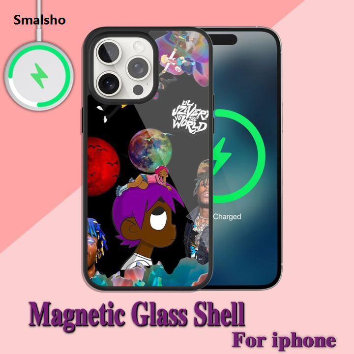 lil%20uzi%20vert%20Rapper%20Phone%20Case%20For%20iPhone%20Charging%2013%2014%2015%2011%2012%20Pro%20Max%20Plus%20Glass%20Magsafe%20Magnetic%20Shell%20-%20Image%204