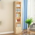 Store Display Rack Bookcase Shelve, 6 Fit Versatile Modern Natural Bookshelf with Closed Back and 2 Door Cabinet Shelves for Compact Storage Home Office Storage Shelf Furniture, Buy 4 and Set 1 showing display Rack,.