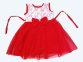 baby girl red colour party dress for all season 0-12 years girls.