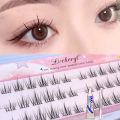 Mikiwilash 30pcs Diy Eyelash Extension Set Cluster 3D Natural False Eyelashes Effect Makeup Tools For Party With Free Glue twezzer.