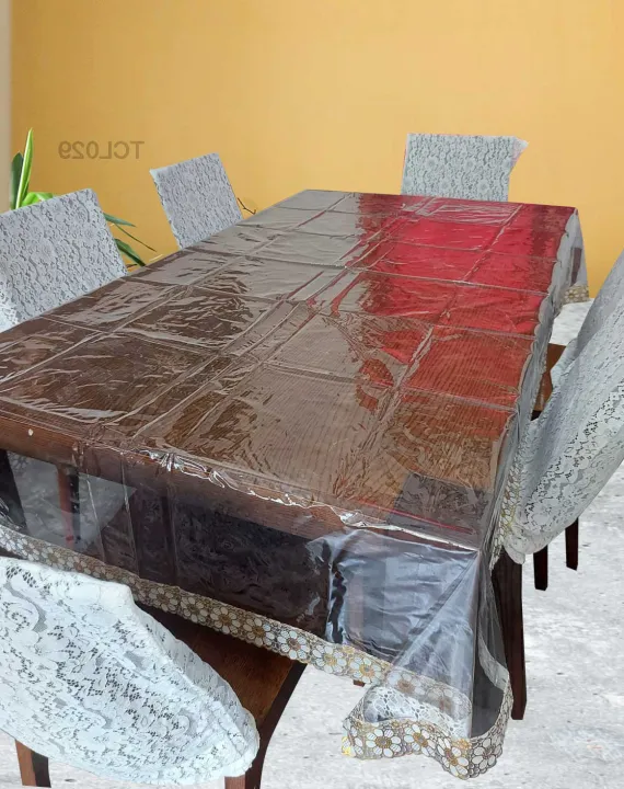 White%20Colour%20Plastic%20Table%20Cloth%20With%20Lace%20-%20Elegant%20And%20Easy-To-Clean%20Table%20Cover%20For%20Stylish%20Dining%20-%20Image%203