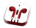 New Headset Earphone Volume Adjustable With Mic For Apple iPhone 5 5S 4 4S 3GS 3G Red. 