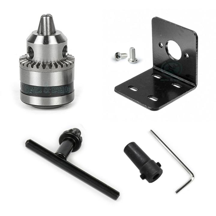 Lathe B10 Taper Drill Chuck With Mounting Bracket Set For D775 Motor (0.6 - 6.0 mm Bit Supported)