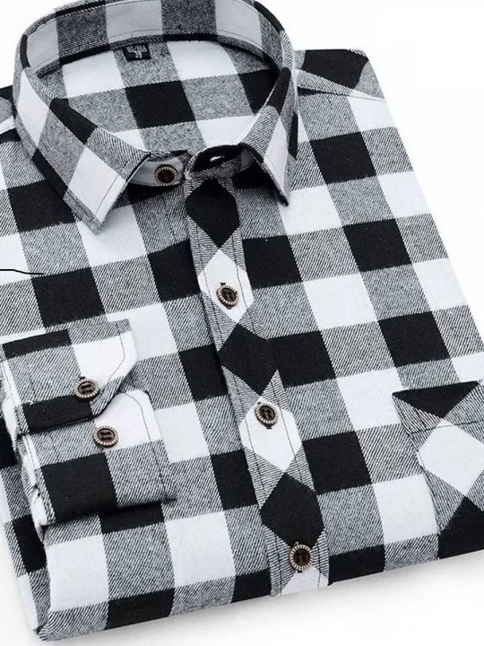 white%20&%20Black%20Cheak%20Shirt%20for%20men%20-%20Image%202