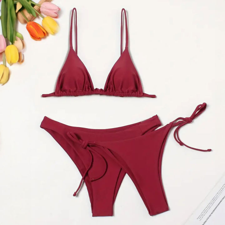 Maroon Marine Bikini Set