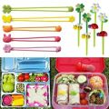 Lunch Bento Box Accessories Fruit Food Picks Silicone Cups Lunch Box Dividers and Multi-Purpose Silicone Wrap Bands for Kids. 