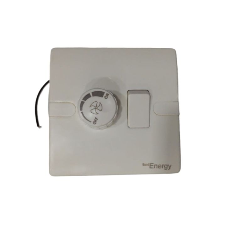 Fan Regulator Dimmer with Switch White 1 Year Warranty