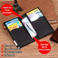 Premium Slim Men Wallet Leather Card Holder Black.