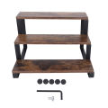 Display Riser Stand 3 Tier Wood Perfume Organizer Stand Display Rack Wide for Bathroom. 