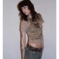 Graphic print crew neck T Women's Short-Sleeved Shirt. 