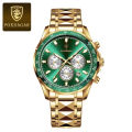 POEDAGAR 815 brand sports waterproof luminous date chronograph stainless steel quartz men's watch. 