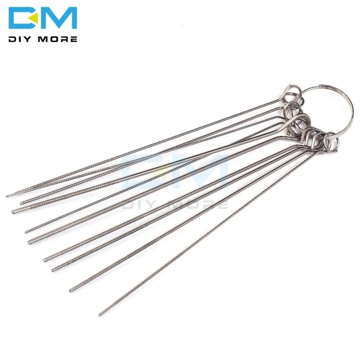 【Daily Necessities For Anyone Store】10 Kinds PCB Circuit Through Hole Needle Stainless Steel Set Desoldering Welding Tool 80mm 0.7-1.3mm