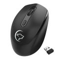 Rechargeable 2.4G Wireless Mouse Metal Noiseless Silent Click Optical Mouse 1600 DPI USB for Notebook Laptop PC. 