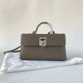 Cafune cowhide Women's vintage Briefcase stance wallet Single-shoulder crossbody portable commuter Kelly Bag. 