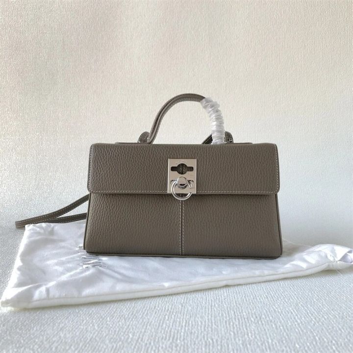 Cafune%20cowhide%20Women's%20vintage%20Briefcase%20stance%20wallet%20Single-shoulder%20crossbody%20portable%20commuter%20Kelly%20Bag%20-%20Image%204