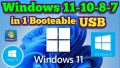 Genuine Windows 11, 10, 8.1 and 7 Versions and essential software with Original bootable 32GB Pendrive. 