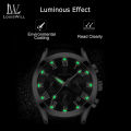 LouisWill Men's Casual Fashion Quartz Watches Leather Strap 3ATM Waterproof - Business Wristwatches. 