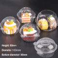 50 cup Plastic Transparent Cake Box Blister Box PVC Round West Point Box Dounp.