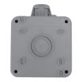 Outdoor Waterproof Switch Socket Box, EU 250V Surface Mounted Waterproof Socket Splashproof for Kitchen.