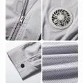 Summer Outdoor Cooling Fan Jacket Men Air Conditioning Clothing Sun-Protcetive Coat Construction Work Clothes PC124. 