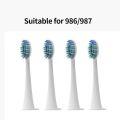 SEAGO Electric Toothbrush Head Replacement Brush Sonic 4PCS Compatible For SG986/SG987/S2/SX/S5 Gum Health Whitening Brush Heads.